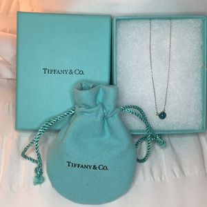 Tiffany & Co sterling/turquoise necklace. Orig pkg